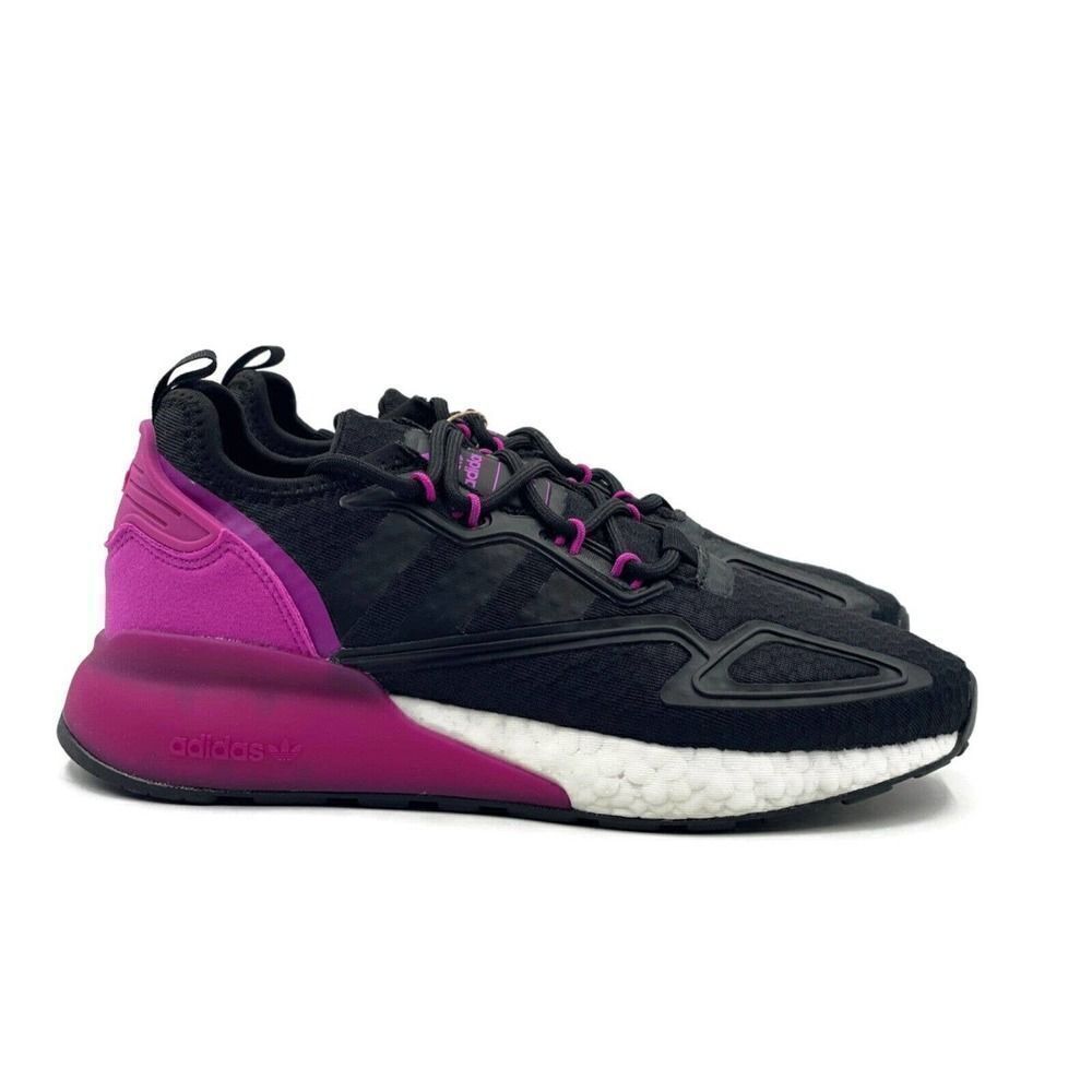 Adidas ZX 2K Boost Women Running Shoe Black Pink Athletic Trainer Sneaker